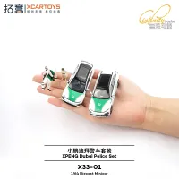 Xcartoys 1/64 Xpeng Dubai Police Set G6 G9 2pcs Car Model with Mini Figure & White Horse