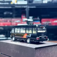 MASDI 1/64 Scale Toyota Coaster Bus Black Diecast Car Model Toy