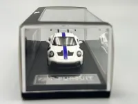 TPC Porsche 911 GT3 RS White & Blue 1/64 scale with Display Case