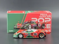Pop Race 1/64 Mazda 787B Le Mans 1991 Green & Orange - PR64-0301