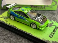 Transcend 1:64 Mitsubishi Green 1995 Eclipse GS FNF Sports Model Diecast Metal