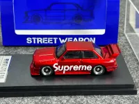SW 1:64 Red M3 E30 LTO Coupe Racing Sports Model Diecast Collect Car--Supreme#A
