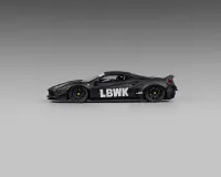 CM Model 1:64 Ferrari 488 LBWK Widebody Matte Black