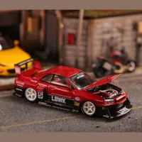 Street Weapon 1:64 LBWK ER34 Openable Hood Edition Metallic Red