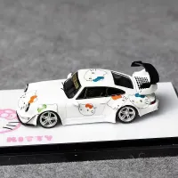 Flame 1:64 Porsche luminous RWB 964 kitty alloy car model
