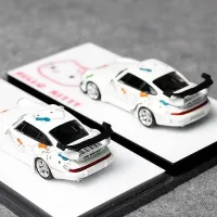 Flame 1:64 Porsche luminous RWB 964 kitty alloy car model