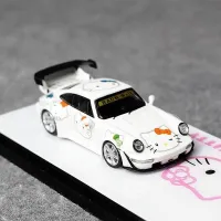 Flame 1:64 Porsche luminous RWB 964 kitty alloy car model