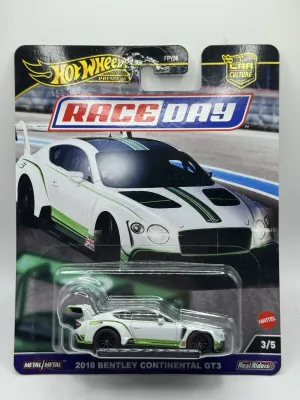 Hot Wheels Premium Car Culture Race Day 2018 Bentley Continental GT3-Diecast Car