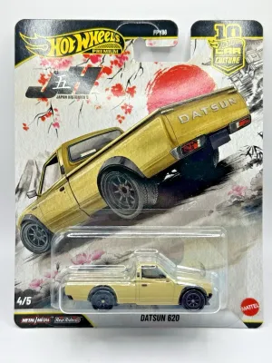 Hot Wheels Premium Japan Historics 5 Datsun 620 - Diecast Car Real Riders