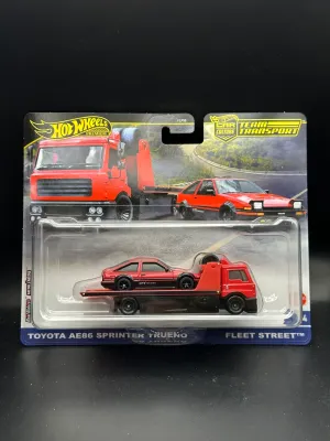 Premium Hot Wheels Team Transport Toyota AE86 Sprinter Trueno & Fleet Street