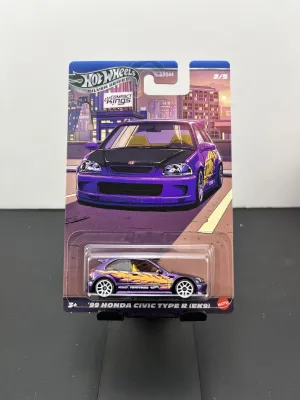 Hot Wheels Silver Series 99 Honda Civic Type R EK9 Purple #2