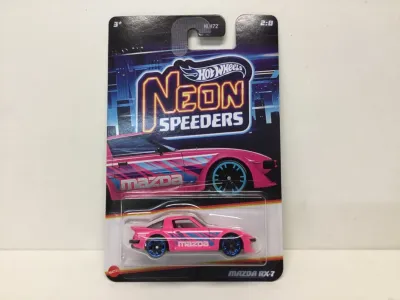 2025 HOT WHEELS NEON SPEEDERS MAZDA RX-7 ROTARY - 2/8 , PINK