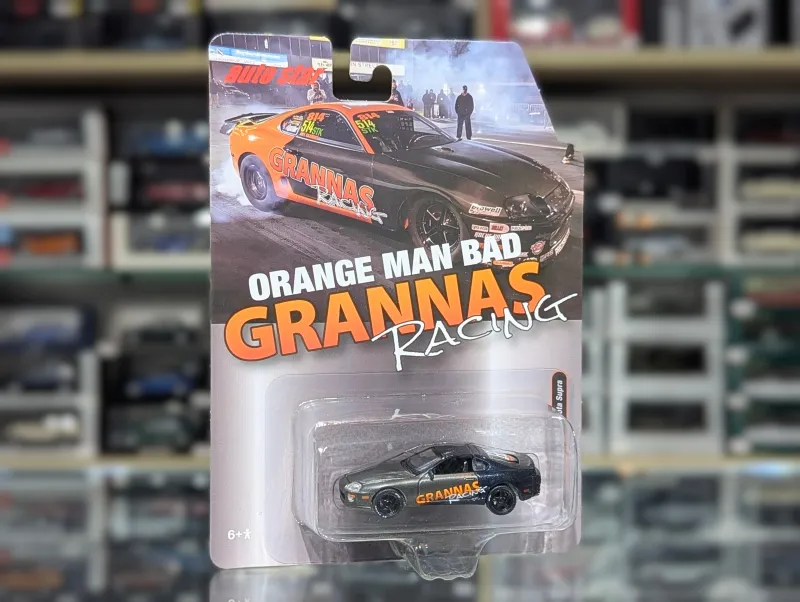 Auto Star Grannas Racing 1994 Supra Dark Gray 1/64 Diecast Car Toys Rubber Tires