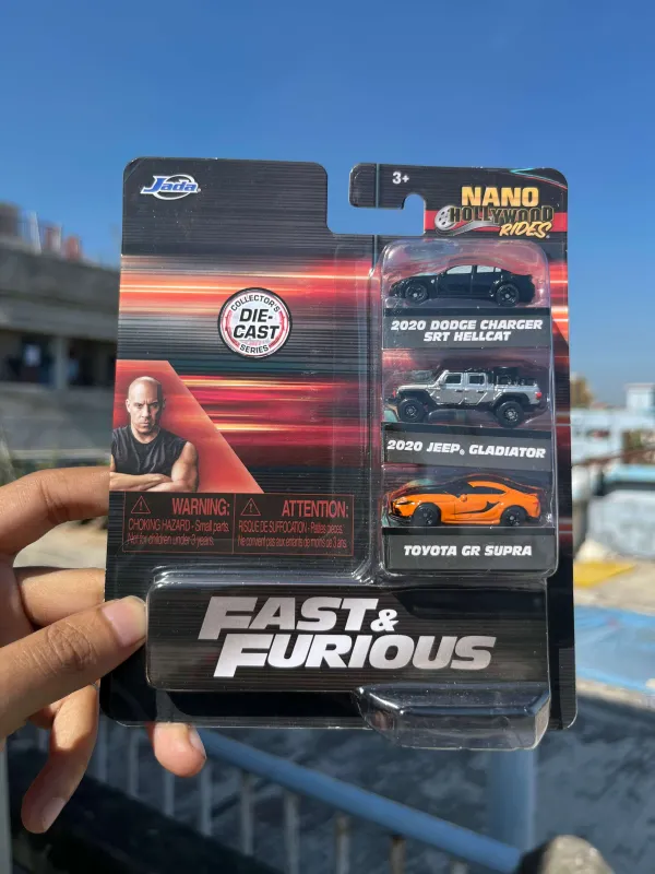 Jada FAST & FURIOUS Nano Hollywood Rides Diecast Cars 3 Pack!