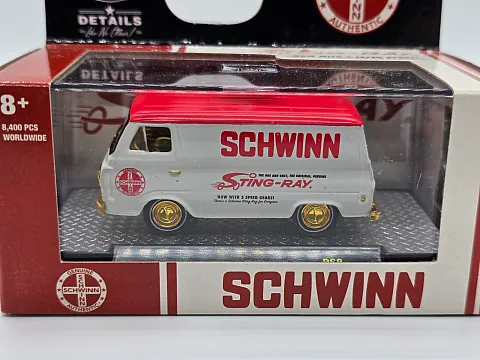 M2 Machines Schwinn Sting Ray 1965 Ford Econoline Delivery Van CHASE ERROR hover