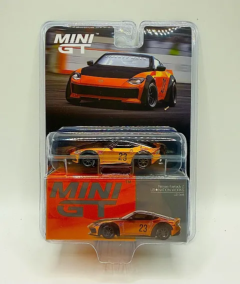 Mini GT 1:64 Nissan Fairlady Z #23 "LB-NATION WORKS" LB Gold hover