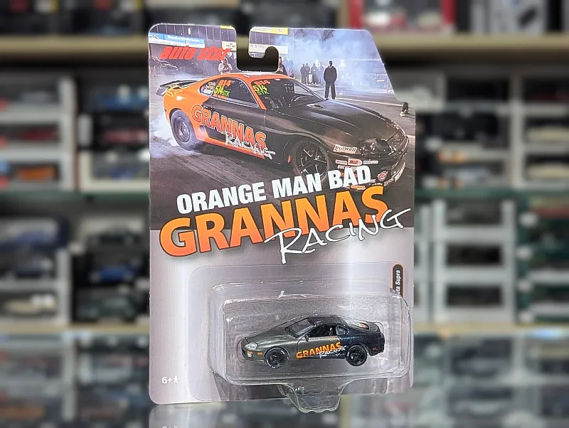 Auto Star Grannas Racing 1994 Supra Dark Gray 1/64 Diecast Car Toys Rubber Tires by Torklub (Diecast) | Authentic Collectible at Torklub