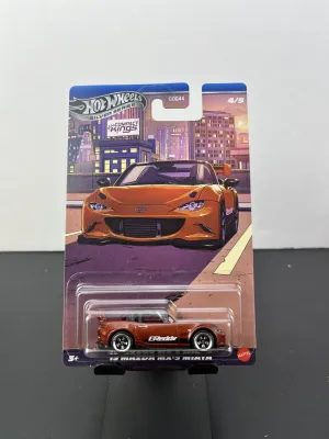 Hot Wheels 2025 Silver Series Compact Kings '15 Mazda MX-5 Miata Brown 4/5