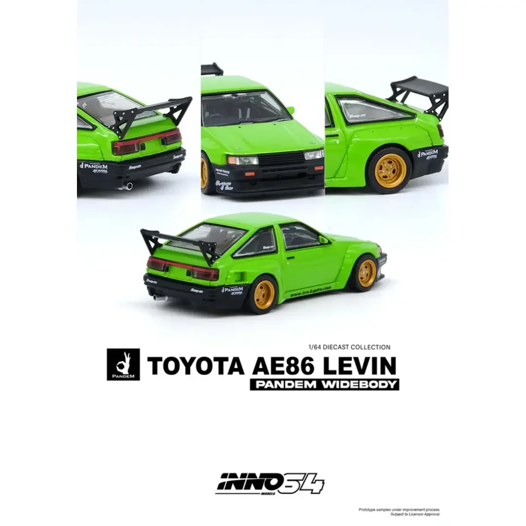 Inno64 1:64 Toyota AE86 Levin Pandem Rocket Bunny Green