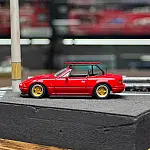 MicroTurbo MT 1/64 Scale Mazda MX5 Eunos Roadster NA W/Surfboard Red Diecast
