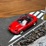 MicroTurbo MT 1/64 Scale Mazda MX5 Eunos Roadster NA W/Surfboard Red Diecast