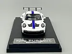 TPC Porsche 911 GT3 RS White & Blue 1/64 scale with Display Case