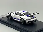 TPC Porsche 911 GT3 RS White & Blue 1/64 scale with Display Case