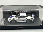 TPC Porsche 911 GT3 RS White & Blue 1/64 scale with Display Case