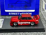 SW 1:64 Red BMW M3 E30 LTO Coupe Racing Sports Model Diecast Collect Car--Supreme