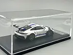 TPC Porsche 911 GT3 RS White & Blue 1/64 scale with Display Case