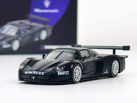 BBR Models 1:64 Maserati MC12 Competizione Test Fiorano 2004 - Matte Black