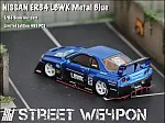 Street Weapon 1:64 LBWK ER34 Openable Hood Edition Metallic Blue