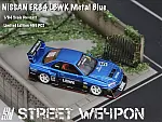 Street Weapon 1:64 LBWK ER34 Openable Hood Edition Metallic Blue