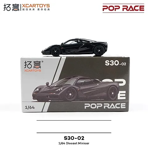 Xcartoys x POP RACE 1:64 McLaren F1 - JET BLACK