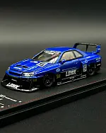Street Weapon 1:64 LBWK ER34 Openable Hood Edition Metallic Blue