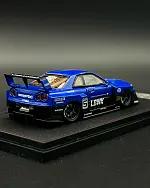 Street Weapon 1:64 LBWK ER34 Openable Hood Edition Metallic Blue