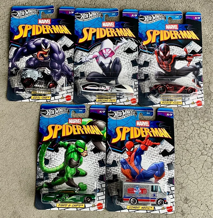 Hot Wheels Silver Series 2026 Spider-Man Entertainment Set