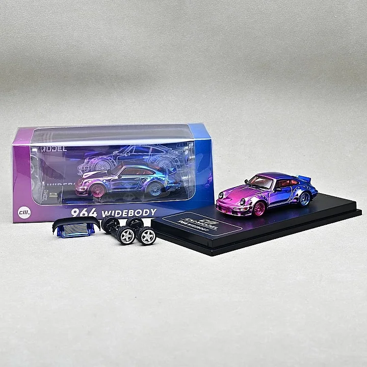 CM Model 1:64 Porsche 964 RWB Widebody Chrome Pink hover