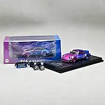 CM Model 1:64 Porsche 964 RWB Widebody Chrome Pink