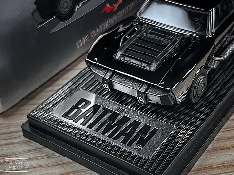 Inno64 Awesomeism The Batman Batmobile Black Chrome 1/64 Diecast hover