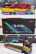 GCD 1:64 Mitsubishi Fuso Super Great Transporter LBWK Chameleon Chrome