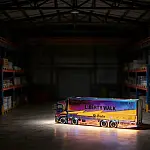 GCD 1:64 Mitsubishi Fuso Super Great Transporter LBWK Chameleon Chrome