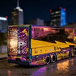 GCD 1:64 Mitsubishi Fuso Super Great Transporter LBWK Chameleon Chrome