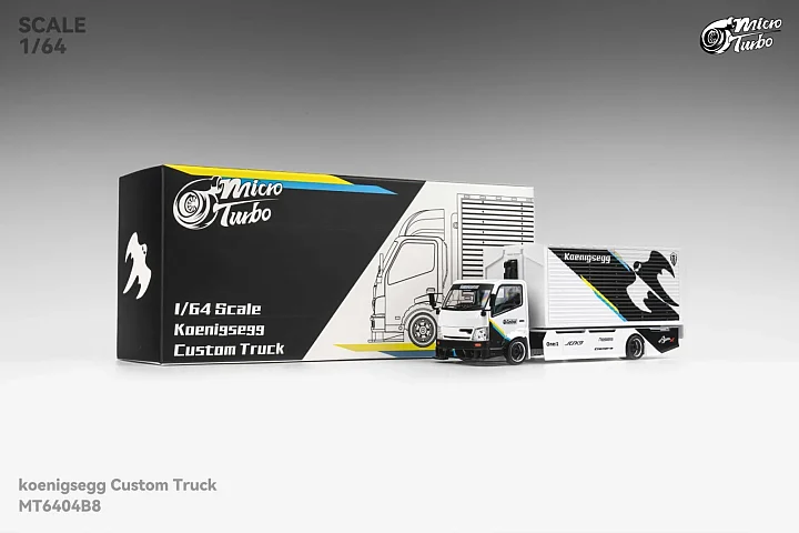 Microturbo 1:64 Koenigsegg Gull Wing Gate Custom Truck MT6404B8