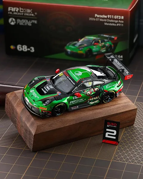 AR Box 1:64 Porsche 911 GT3 R 2026 GT World Challenge Asia Mandalika  🏁