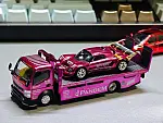 PopRace x XCARTOYS 1:64 Pandem Lotus Elise + Truck Purple Chrome HEC Beijing Exclusive 💜