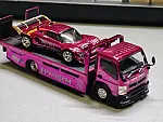 PopRace x XCARTOYS 1:64 Pandem Lotus Elise + Truck Purple Chrome HEC Beijing Exclusive 💜