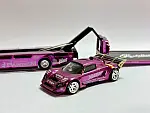 PopRace x XCARTOYS 1:64 Pandem Lotus Elise + Truck Purple Chrome HEC Beijing Exclusive 💜