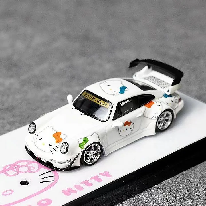 Flame 1:64 Porsche luminous RWB 964 kitty alloy car model hover