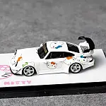 Flame 1:64 Porsche luminous RWB 964 kitty alloy car model